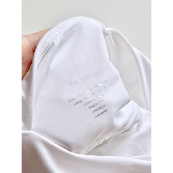 VARLEY Carina White Stretch Technical Weave Pleated Tennis Dress, Size L - Picture 15 of 16